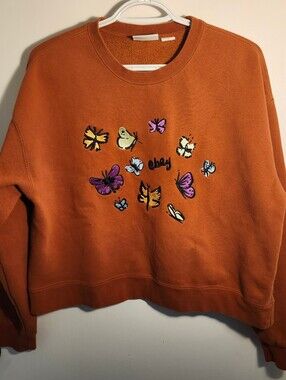 Obey Sweatshirt Cropped Large